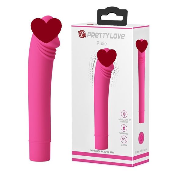 Вібратор з головкою PRETTY LOVE 10 режимів, рожевий, 15.4 х 2.9 см Sex Aura