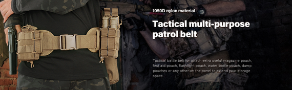 EXCELLENT ELITE SPANKER Військовий поясний ремінь Багатоцільовий патрульний ремінь з м’якою підкладкою Molle | Зображення 4