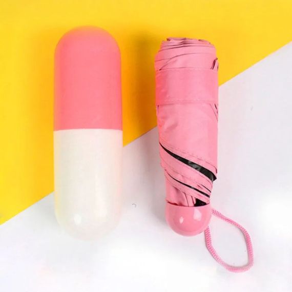 Кишенькова парасолька, Capsule umbrella, Парасолька маленька, Парасолька umbrella, Парасолька для дівчат. SY-706 Колір: рожевий | Зображення 3
