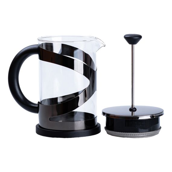 Чайник прозорий заварювальний з френч пресом 800 мл Чорний HP33540B | Зображення 2