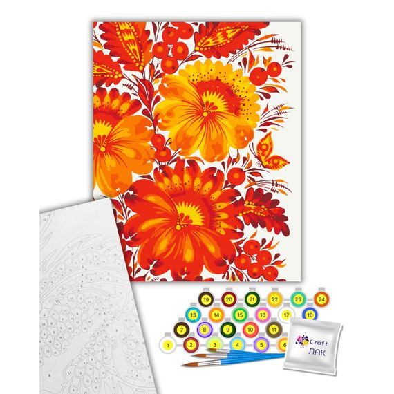 Картина за номерами "Петриківський мотив" 13168-AC 40х50 см | Зображення 1