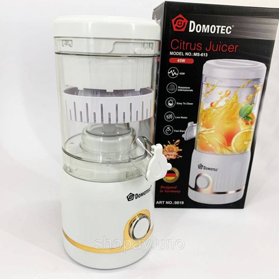 Домашняя соковыжималка для цитрусовых Domotec, Соковыжималка для граната электрическая CU-61 | Зображення 1