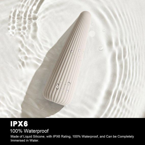 Вибратор-конус рельефный Sweet Em, 10 режимов, бежевый, 12.8 х 3.8 см Sex Aura | Зображення 8