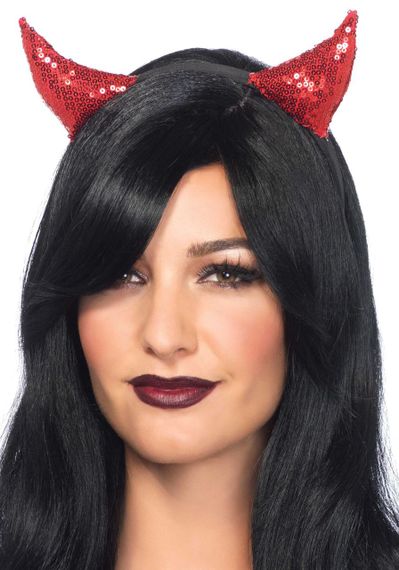 Дьявольские рожки с пайетками Leg Avenue Sequin devil horns Sex Aura