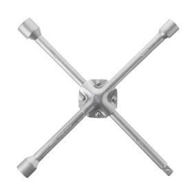 Ключ балонний хрестовий посилений, 14"х355 мм, 16 мм, 17, 19, 22, 1/2" INTERTOOL HT-1602