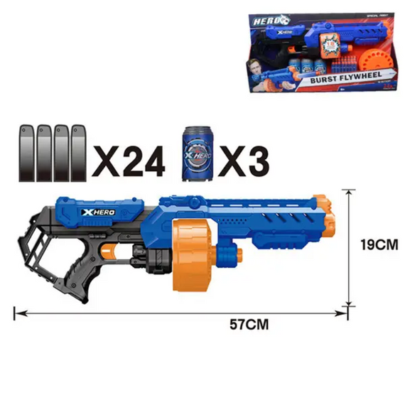 Бластер Nerf Burst Flyweel XHero для дітей, Пістолет дитячий з м'якими кулями   знижка | Зображення 4