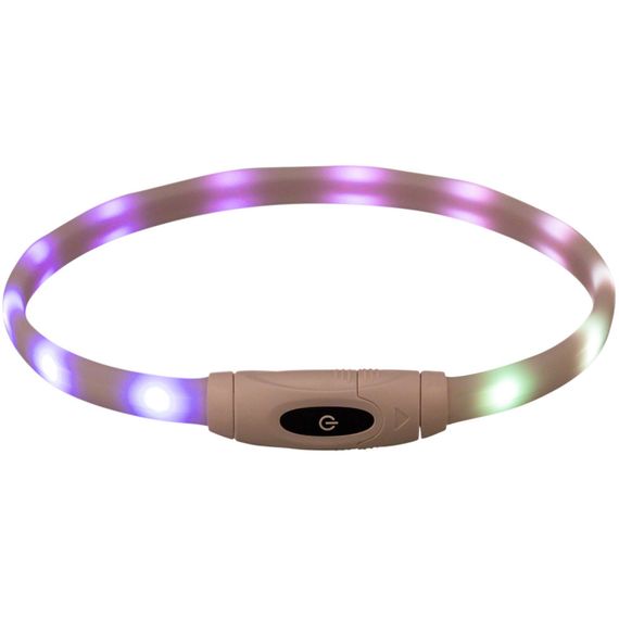 Нашийник Trixie що світиться з USB силікон різнокольоровий XS–XL 65 см х 16 мм | Зображення 1