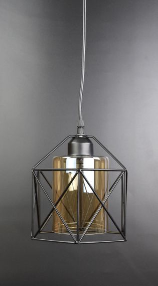 Люстра підвісна LOFT на 1 лампочку 25049 Чорний 25-100х16х19 см. | Зображення 1