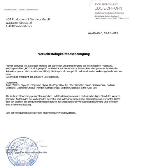 Анальный лубрикант на водной основе Hot Anal Superglide, 100 мл Sex Aura | Зображення 1