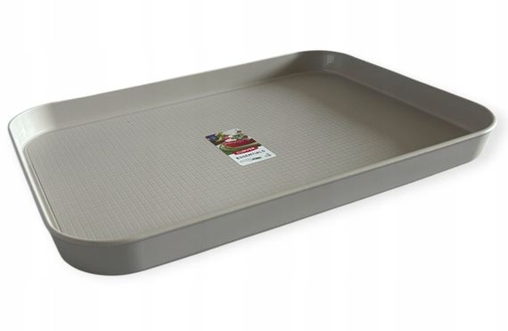 Піднос Curver 00738 пластиковий прямокутний двосторонній для кухні і подачі сірий | Зображення 1