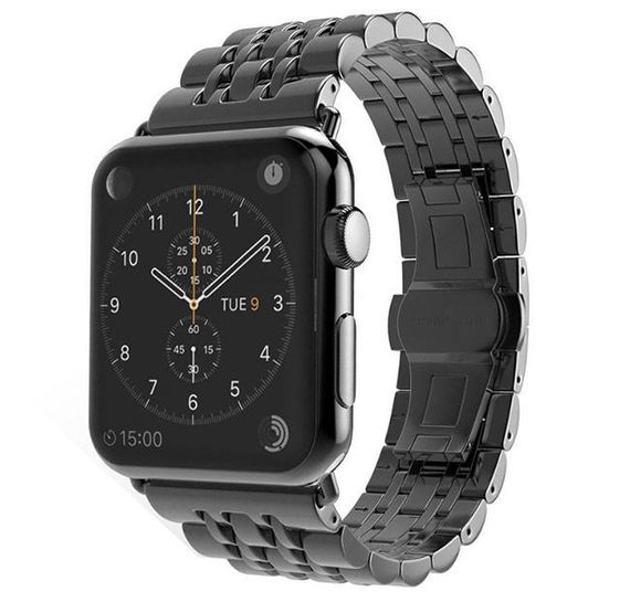 Металевий ремінець Primo Steel Link для годинника Apple Watch 42mm / 44mm / 45mm - Black | Зображення 1