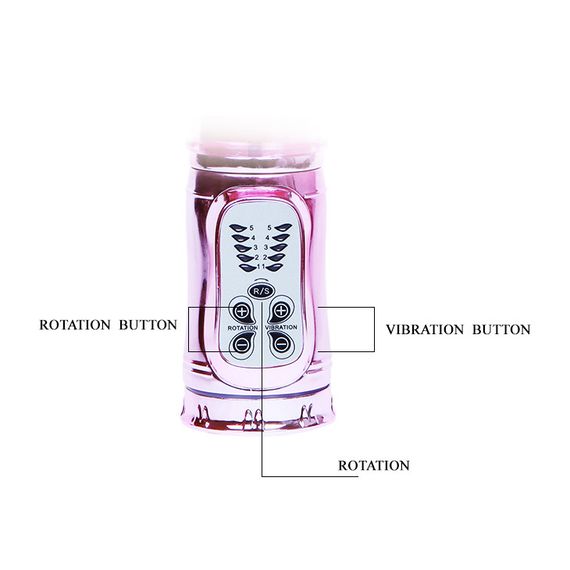 Вібратор - Throbbing Butterfly Rotating Vibrator Pink, 29 см Sex Aura | Зображення 3