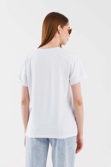 Футболка з принтом жіноча On me 70224 S Білий (2000990414328) | Зображення 5