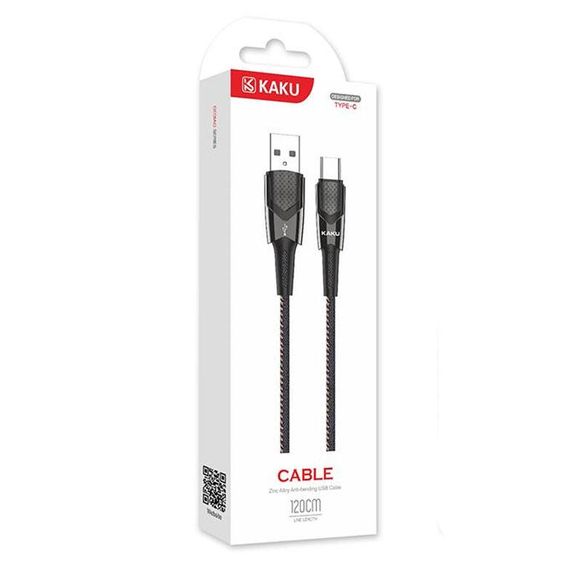 USB кабель Kaku KSC-192 USB - Type-C 1.2m - Black | Зображення 1