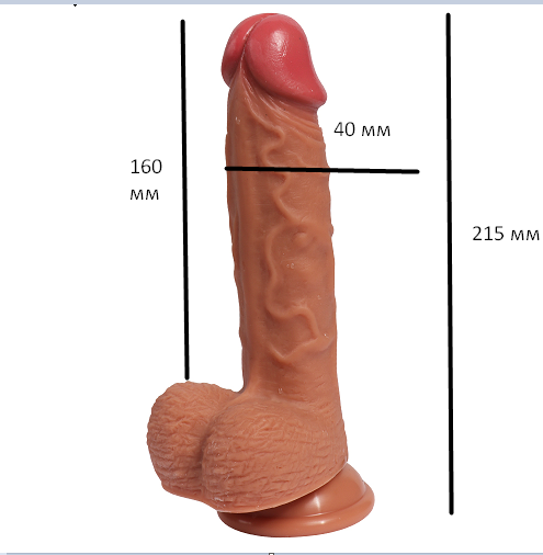 Фалоімітатор "Hans penis", мулат Sex Aura | Зображення 3