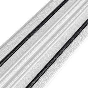 Плинтус РР самоклеющийся 2300х140х4мм Белый с чёрной полоской (D) SW-00001810