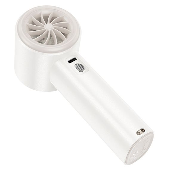 Портативний вентилятор Hoco HX64 Hurricane high speed handheld fan 3600 mAh White | Зображення 6