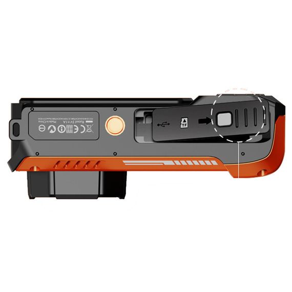 Водонепроницаемая цифровая камера D50 (IP68) Black Orange | Зображення 5