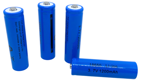 Акумулятор комплект 4 штуки 18650  3.7 V 1200 mAh реальна близько 700 mAh батарея літій-іонна Li-ion | Зображення 2