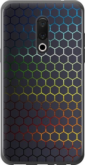 Чехол на Meizu 15 Переливающиеся соты "498u-1472-17620"