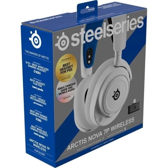 Ігрова гарнітура SteelSeries Arctis Nova 7P Wireless White PC/PS/SW/MAC/MOB | Зображення 3