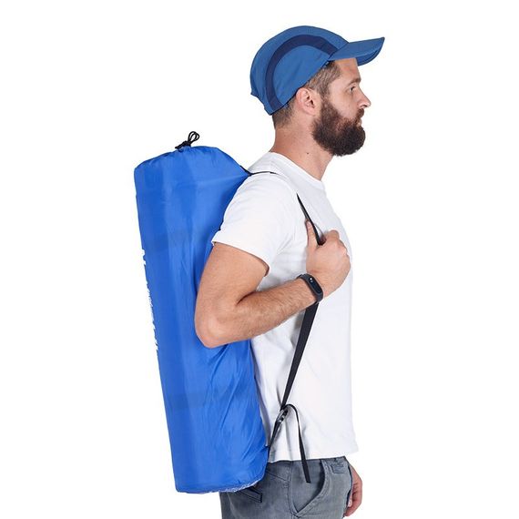 Килимок самонадувний двомісний з подушкою Naturehike NH18Q010-D, 25 мм, синій | Зображення 3