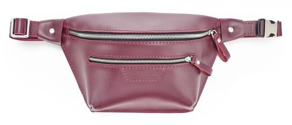 Шкіряна поясна сумка Skin and Skin Bum Bag 30х17х8 см Бордова (WB05BU) | Зображення 1