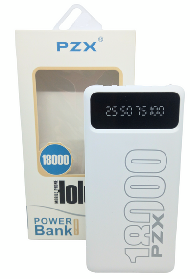 Power Bank 18000 mAh 2,1А реальна ємність PZX C163 заряджання зовнішній акумулятор павербанк сертифікований | Зображення 1