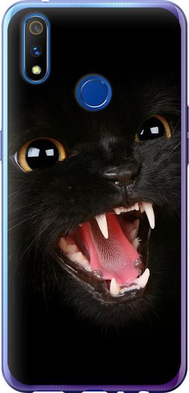 Чехол на Realme 3 Pro Чёрная кошка "932u-1863-17620"
