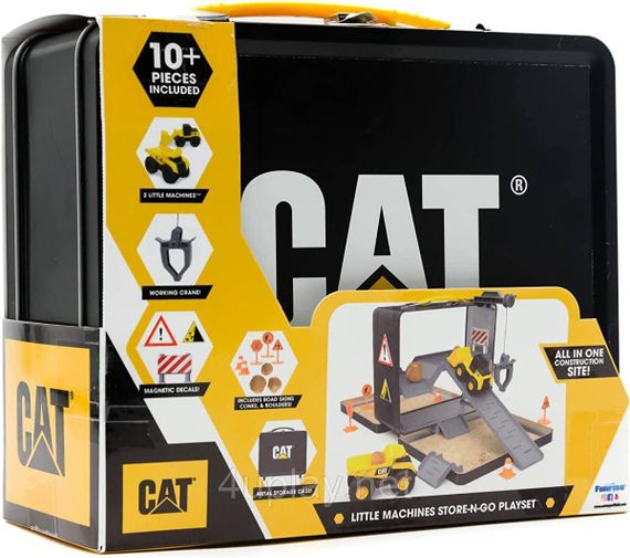Ігровий набір CAT Little Machines Store N Go: портативний будівельний майданчик у кейсі | Зображення 1