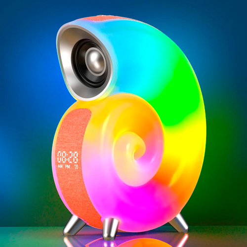 Акумуляторний настільний світильник RGB з годинником і будильником N70, Bluetooth колонка, 5 Вт | Зображення 5