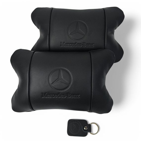 Подушка подголовник в подарок Mercedes-Benz Мерседес, Практичная автомобильная подушка IZ-930 на подголовник | Зображення 5