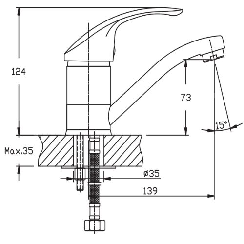 Змішувач для кухні Haiba FABIO 004 HB0772 | Зображення 1