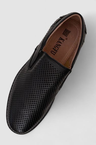 Туфлі чоловічі з перфорацією, колір чорний, 243RB1801 | Зображення 1
