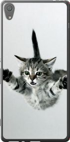 Чехол на Sony Xperia XA F3112 Летящий котёнок "2322u-399-17620"