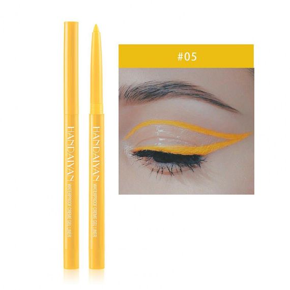 Кольорова водостійка кремова гелева підводка лайнер для очей HANDAIYAN Creme Gel Liner COLOUR OUTSIDE колір 05