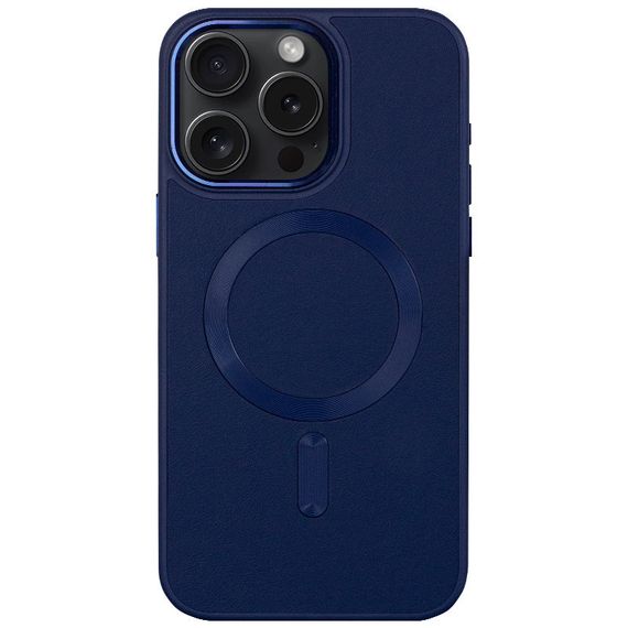 Шкіряний чохол Bonbon Leather Metal Style with MagSafe для Apple iPhone 15 Pro (6.1")
