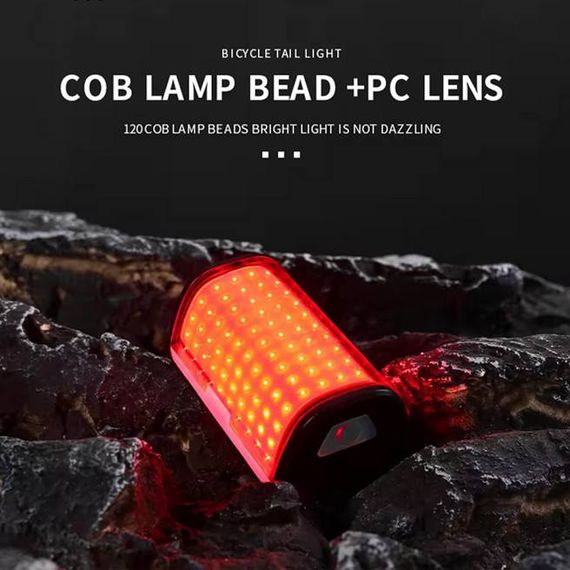 Велоліхтар WQB-514-COB (white+red) з акумулятором | Зображення 1