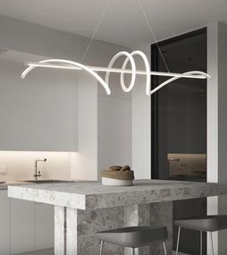 Люстра світлодіодна підвісна LED світильник для квартири на стелю лед 27337 Білий 30-100х20х100 см.