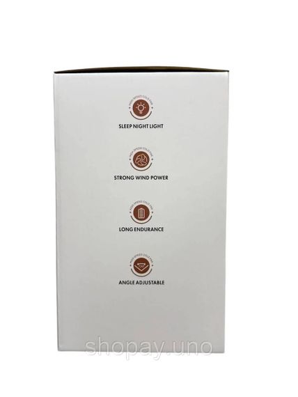 Портативный вентилятор SkeBerg JX-80 с LED-подсветкой • Настольный мини-вентилятор 5W для дома, офиса, поездок и отдыха | Зображення 4