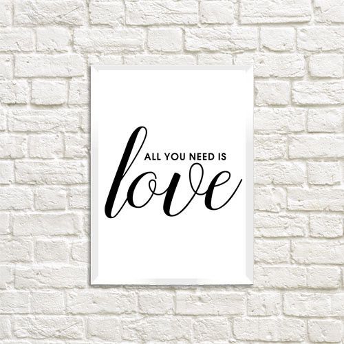 Постер у рамці All you need is love A3 (WMT3_20L003)