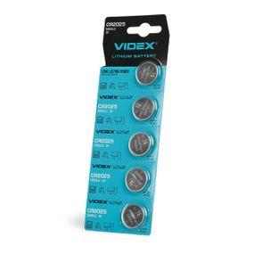 Литиевая батарейка Videx CR2025, 5 шт., в блистере