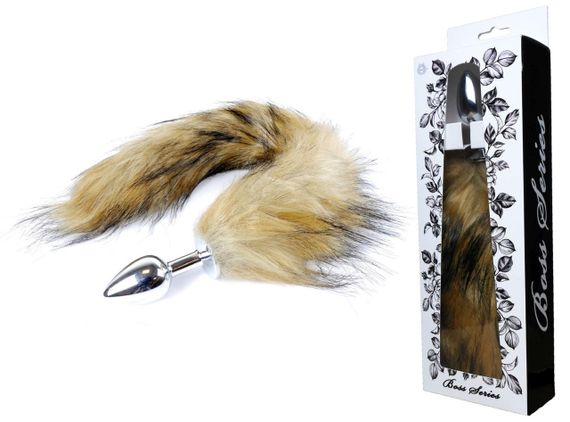 Анальна пробка ( розмір S ) із хвостом Boss Series - Fox TAIL Brown XL, BS6400098 sexstyle