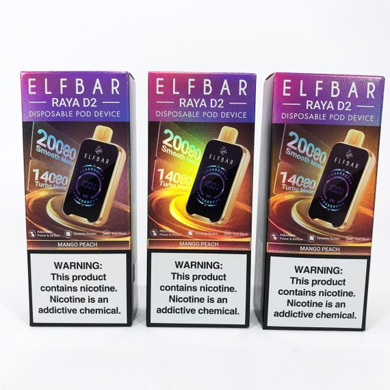 ELF BAR RAYA D2 20000 смак Манго Персик (Mango Peach) | Зображення 4