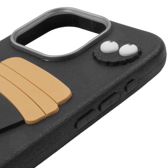 Чохол TPU Leather Toys для Apple iPhone 15 Pro (6.1") Coffee / Black | Зображення 3