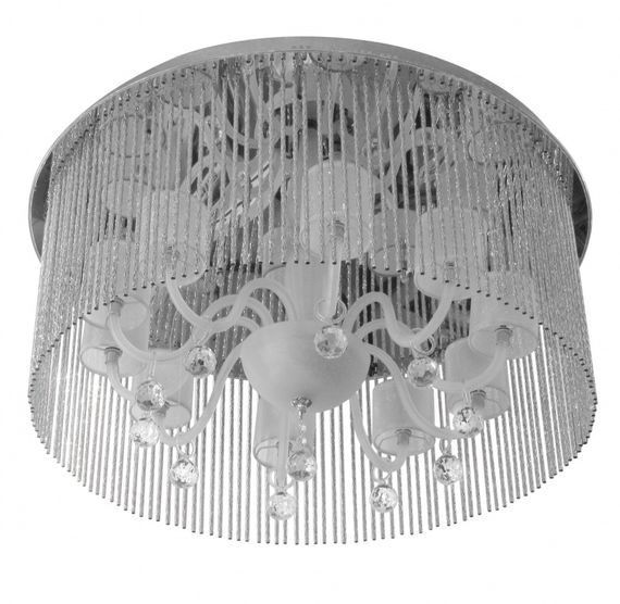 Люстра потолочная галогенная с абажуром G4 20W CH (BR-01 268S/25)