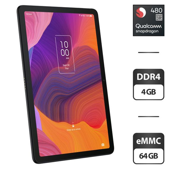 Планшет TCL Tab Pro 9198S / 10.4" (2000x1200) IPS / Qualcomm Snapdragon 480 (8 ядер по 1.8 - 2.0) / 4 GB DDR4 / 64 GB eMMC / Qualcomm Adreno 619 / WebCam / Android б/у