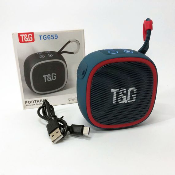 Портативна Bluetooth-колонка TG659 із ремінцем. IW-765 Колір: синій | Зображення 5