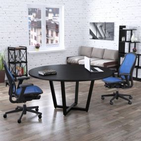 Стол круглый Loft Design D-1600 для переговоров венге