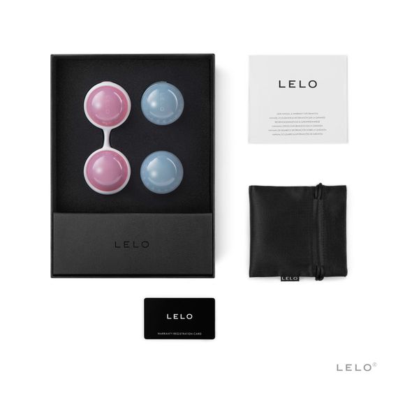 Набор вагинальных шариков LELO Beads Mini, диаметр 2,9 см, изменяемая нагрузка, 2х28 и 2х37 г | Зображення 2